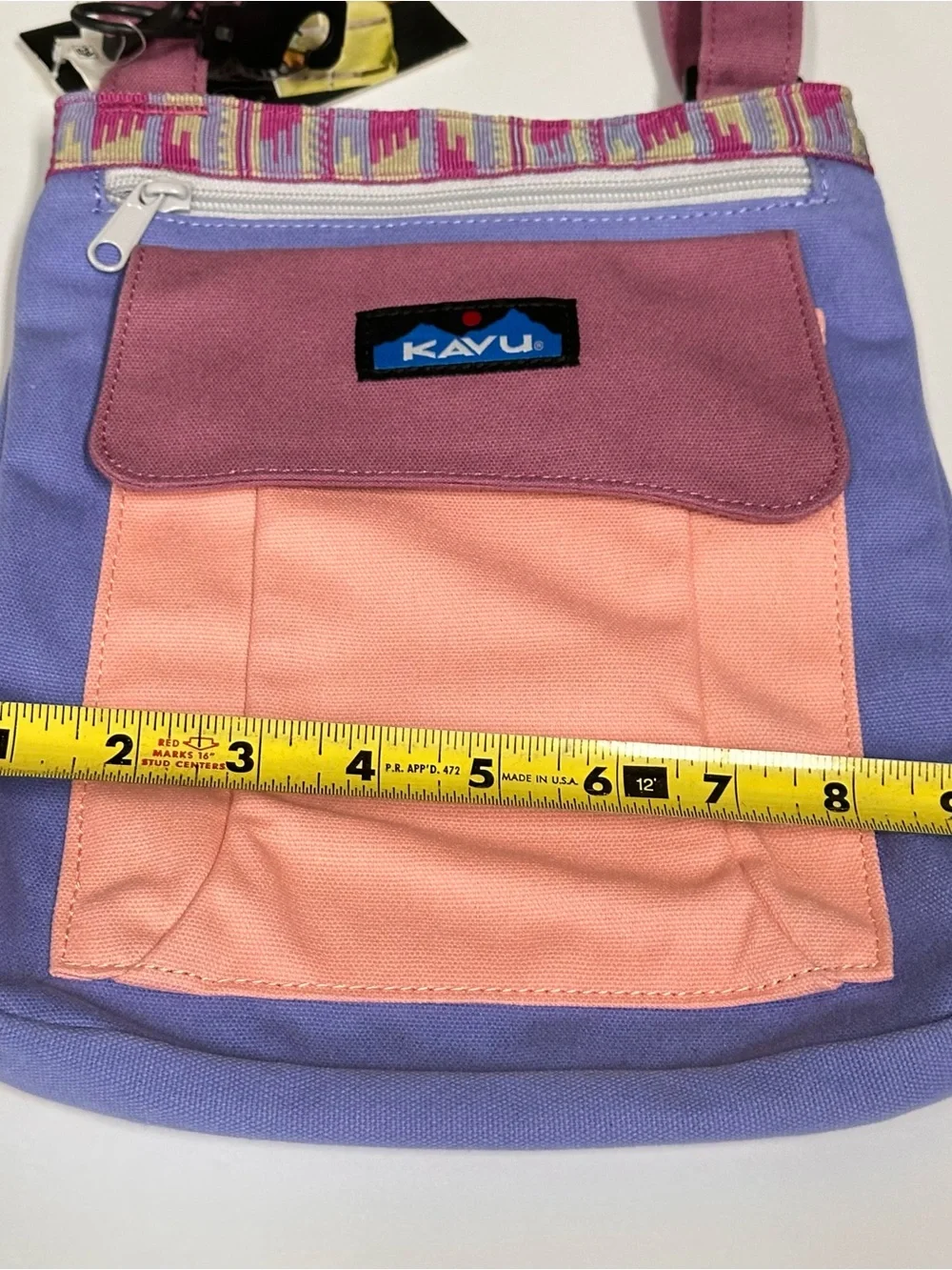 Kavu Keeper Fruit Frenzy Crossbody Bag 2023 917-2228 Peach Blue Plum